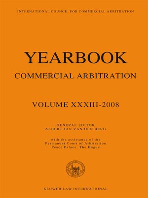 cover image of Yearbook Commercial Arbitration Vol XXXIII 2008